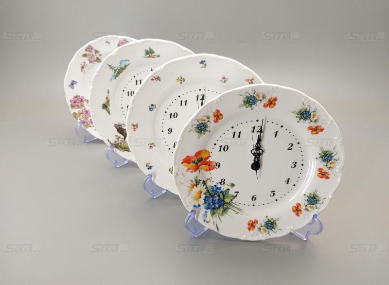 الخام مونتغمري اقتران  Porcelánové hodiny talíř 25cm dekorované | https://www.sekar-kovani.cz